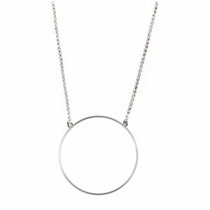 Silver circle necklace